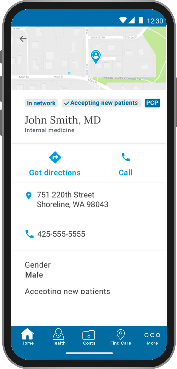 Final: Provider details screen